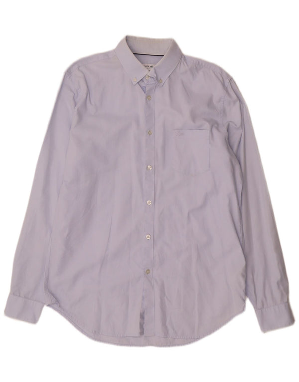 Camisa masculina Lacoste Regular Fit TAMANHO 41 16 grande algodão azul