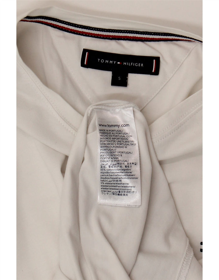 TOMMY HILFIGER Camiseta masculina top pequeno algodão branco