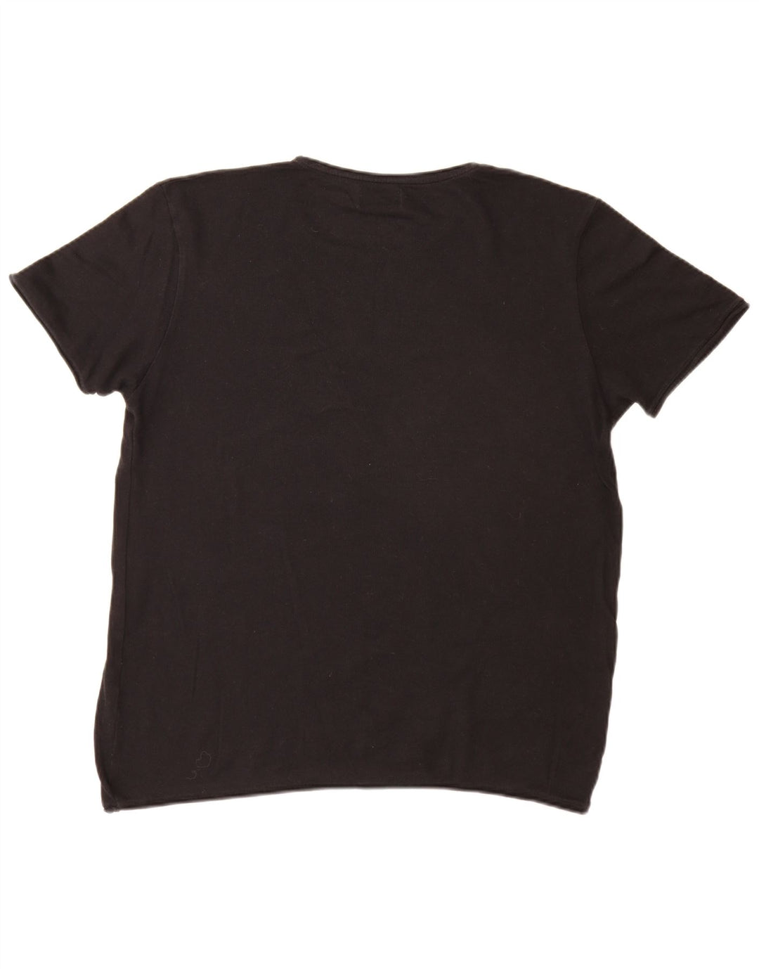 Camiseta masculina Zara Top grande de algodão preto