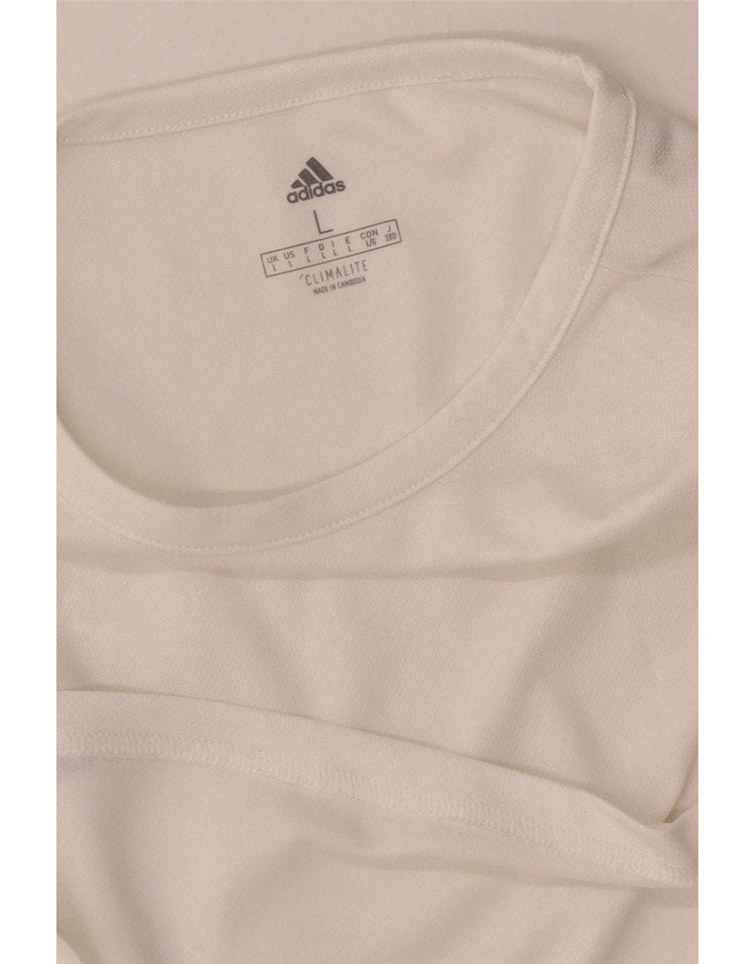 Camiseta masculina Adidas Climalite Top grande bloco colorido branco