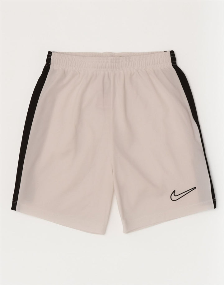 Shorts esportivos Nike Boys 10-11 anos médio branco poliéster