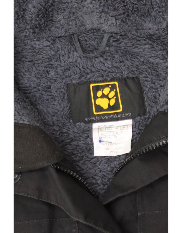 Casaco corta-vento feminino Jack Wolfskin Reino Unido 12/14 poliéster preto médio