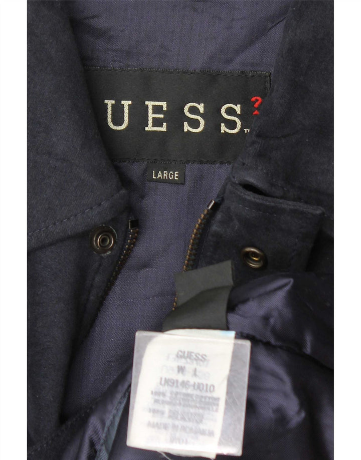 Jaqueta bomber masculina Guess UK 40 grande algodão azul marinho