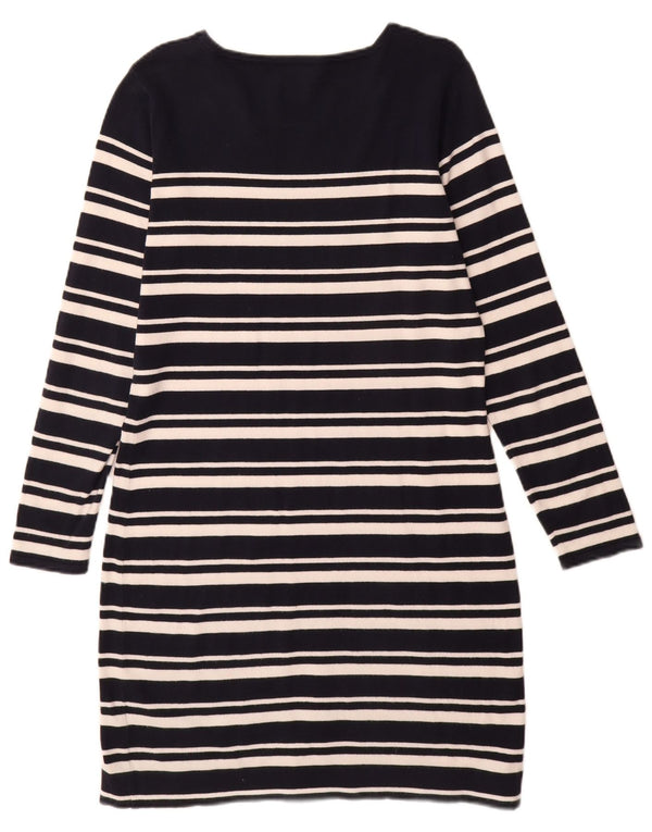 Vestido jumper feminino Gant de manga comprida Reino Unido 14 listrado azul marinho médio