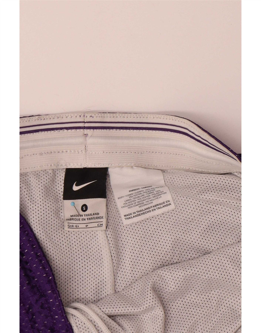 Shorts esportivos femininos Nike Dri Fit US 4/6 pequeno roxo poliéster