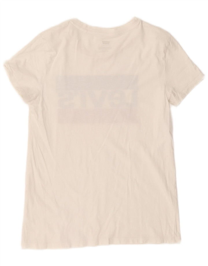Camiseta feminina gráfica LEVI'S UK 6 XS branca