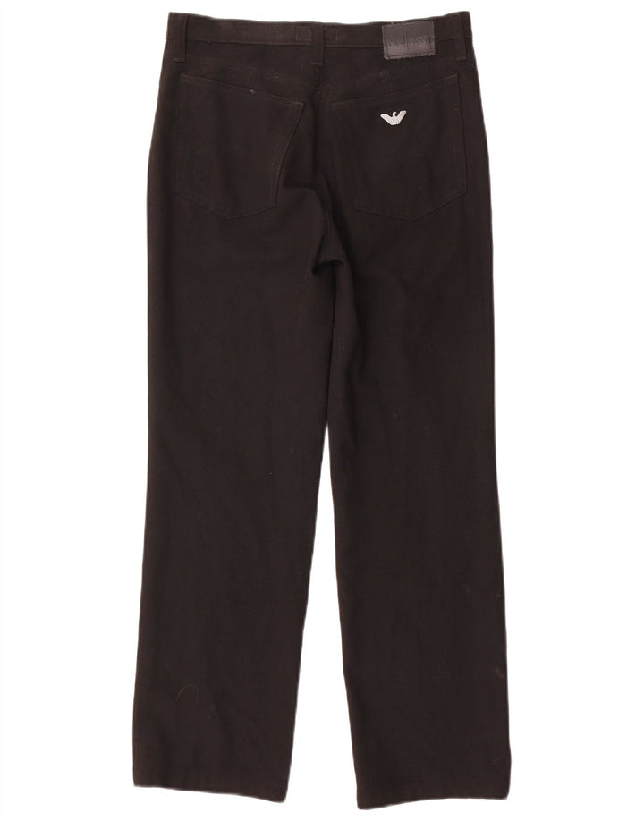 Calça feminina reta casual Armani W27 L27 preta