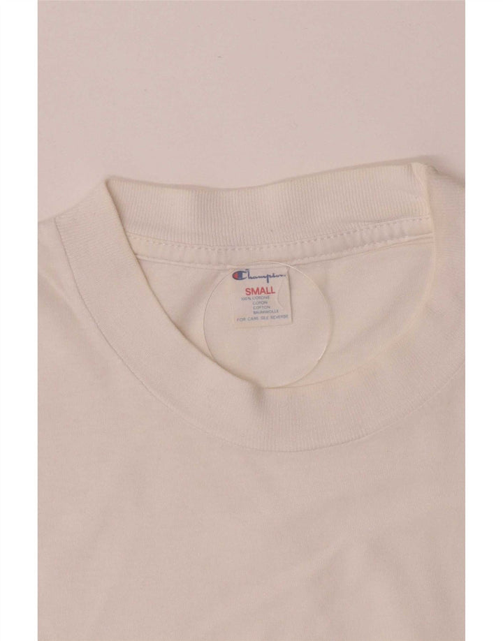 Camiseta masculina gráfica Champion pequeno algodão branco
