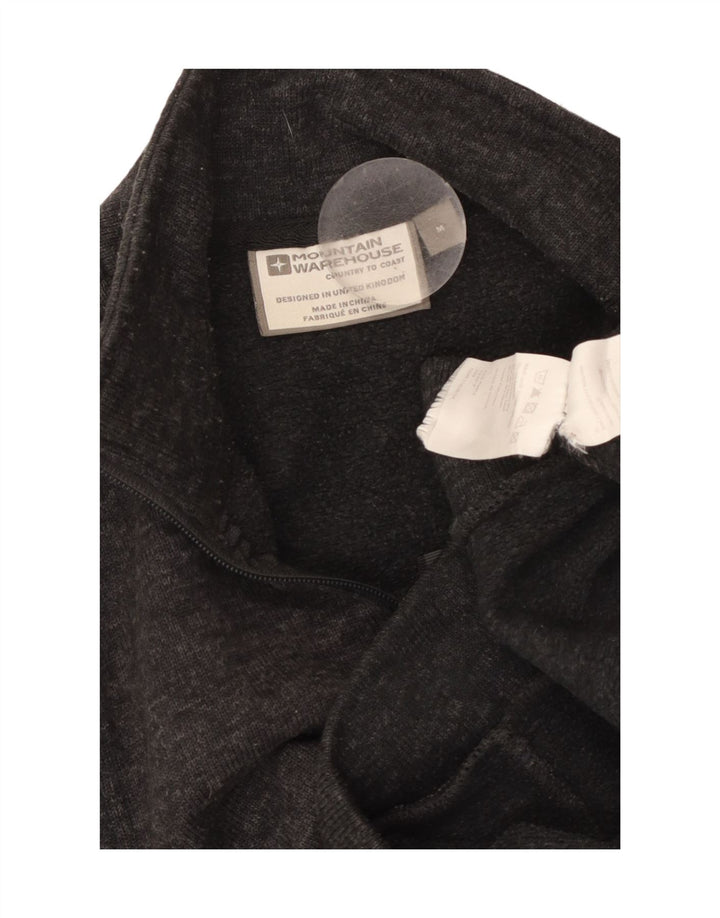 MOUNTAIN WAREHOUSE Suéter masculino com zíper e gola média cinza manchado