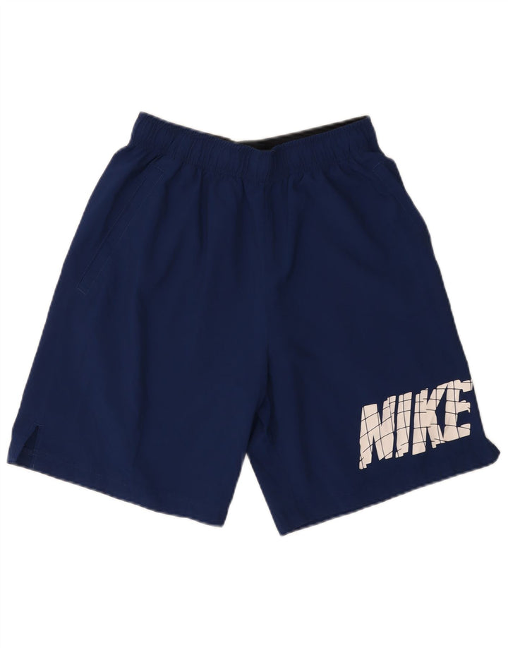 NIKE Masculino Dri Fit Graphic Sport Shorts Médio Azul Marinho Poliéster