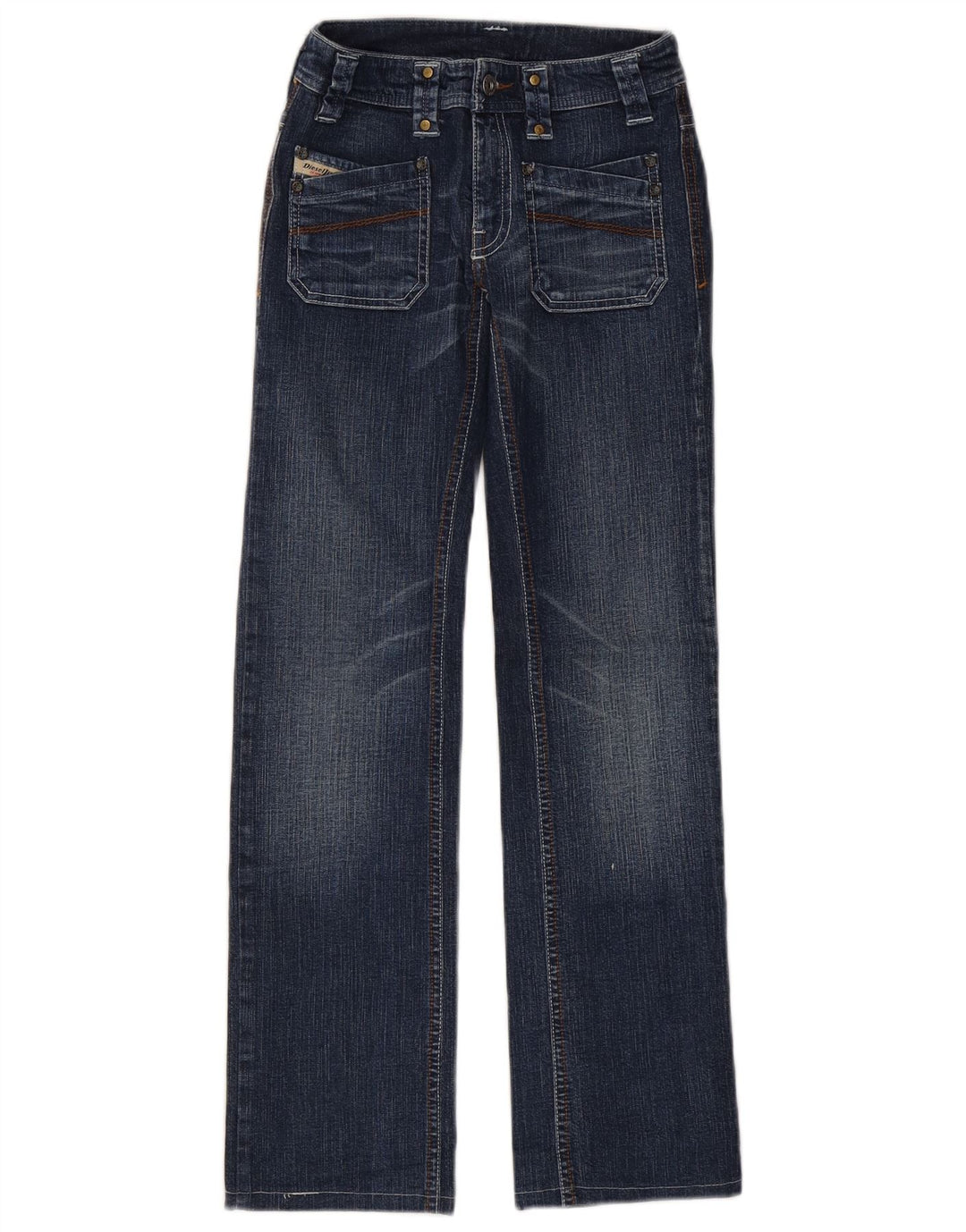 DIESEL Jeans retos femininos W25 L28 algodão azul