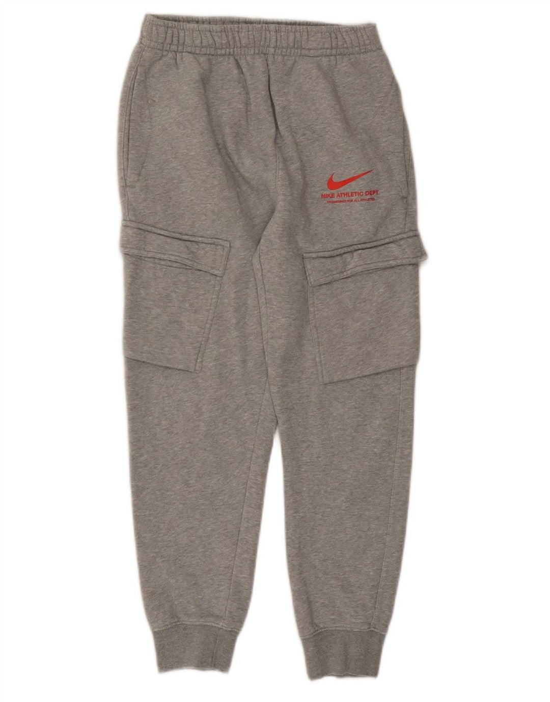 Calça de treino masculina NIKE Cargo Joggers pequeno cinza algodão