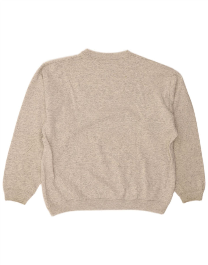 Champion moletom gráfico masculino jumper XL cinza manchado de algodão