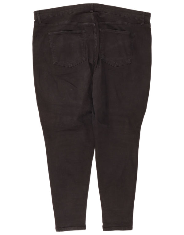 Topshop feminino Jamie Slim Jeans Reino Unido 26 3XL W44 L28 algodão preto