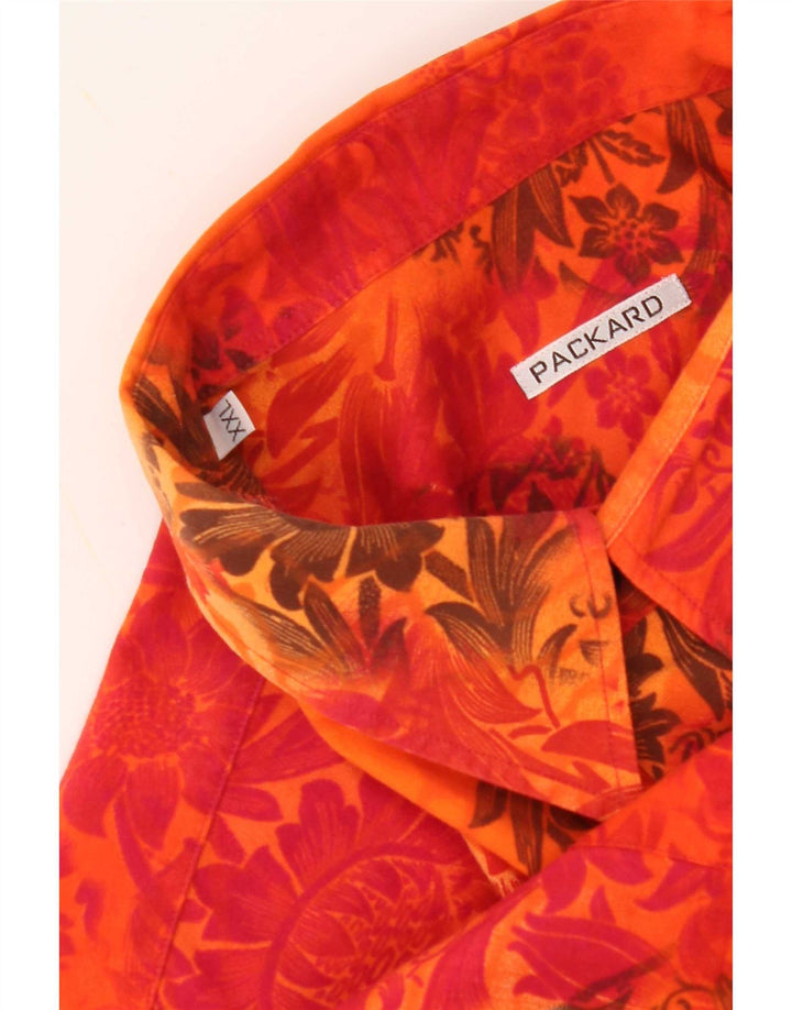 Camisa masculina de manga curta Packard 2XL laranja floral