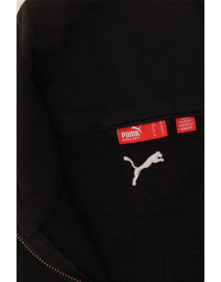 Puma Womens Graphic Tracksuit Top Jacket UK 8 Pequeno Preto