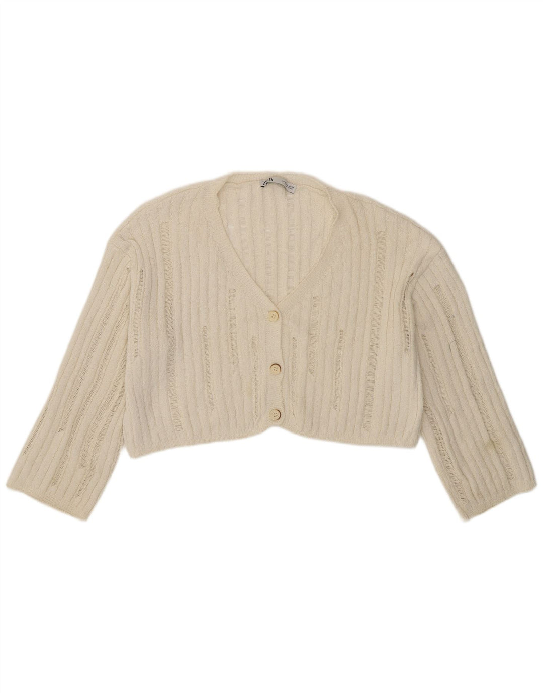 Zara Womens Oversized Bolero Jumper Reino Unido 10 Pequeno Off White