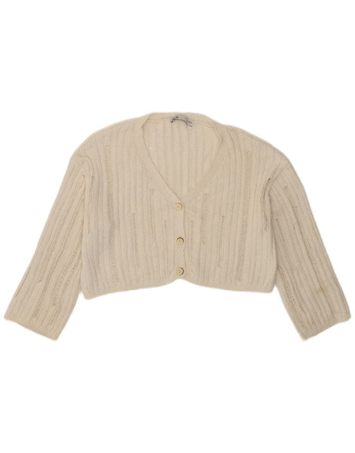 Zara Womens Oversized Bolero Jumper Reino Unido 10 Pequeno Off White