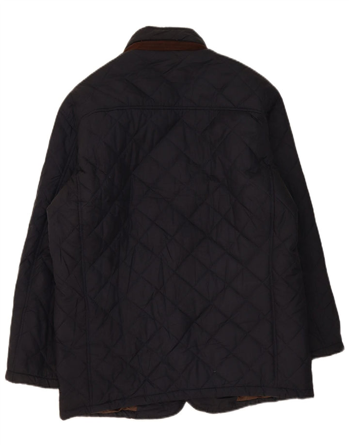 Jaqueta acolchoada masculina Lacoste IT 52 XL azul marinho poliéster