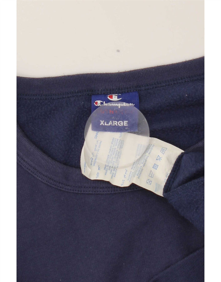 Champion moletom masculino jumper XL azul marinho algodão