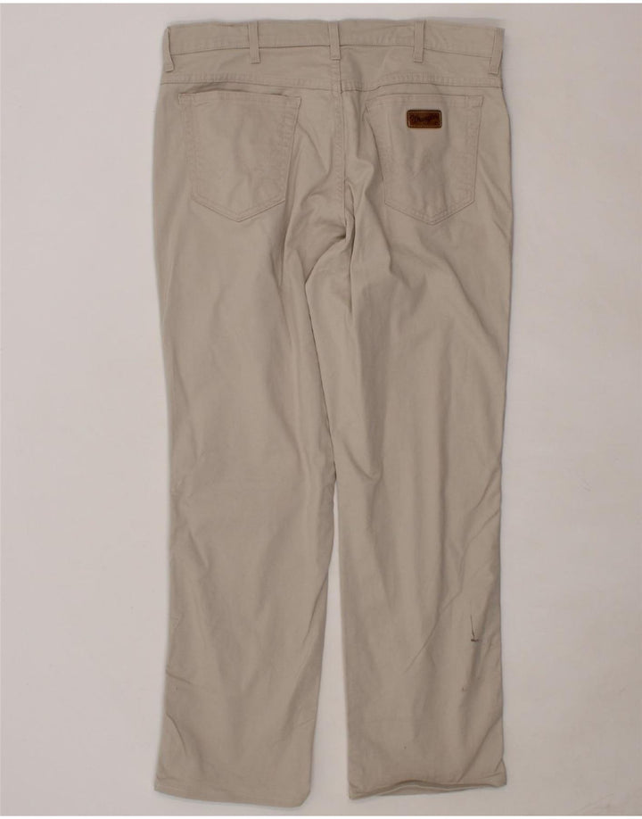 WRANGLER Mens Straight Casual Trousers W38 L32 Beige Cotton Vintage Wrangler and Second-Hand Wrangler from Messina Hembry 