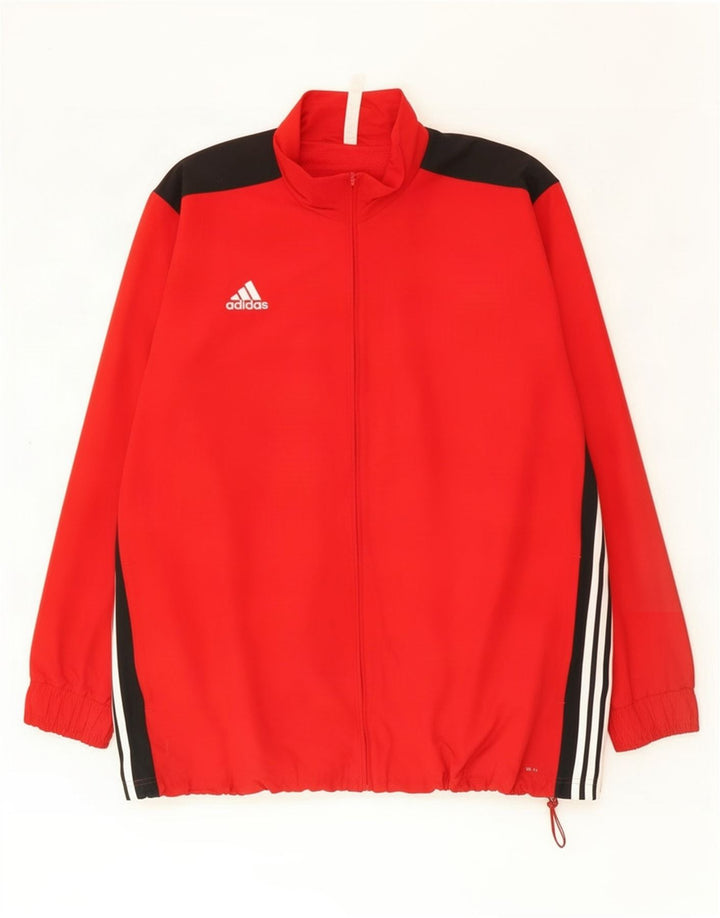 Adidas Mens Climalite Treino Top Jaqueta 3XL Vermelho Colourblock Poliéster