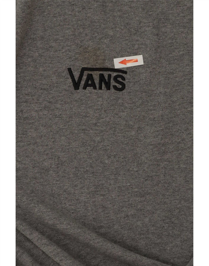 Camiseta masculina Vans pequena algodão manchado cinza