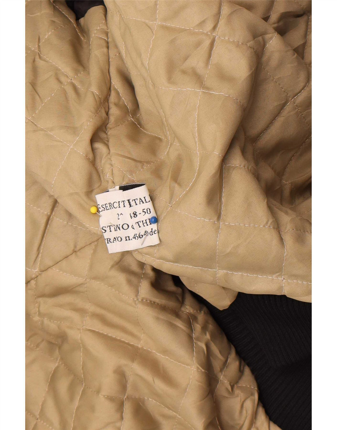 Jaqueta masculina de couro Flight Aviator Esercito IT 48 médio preto