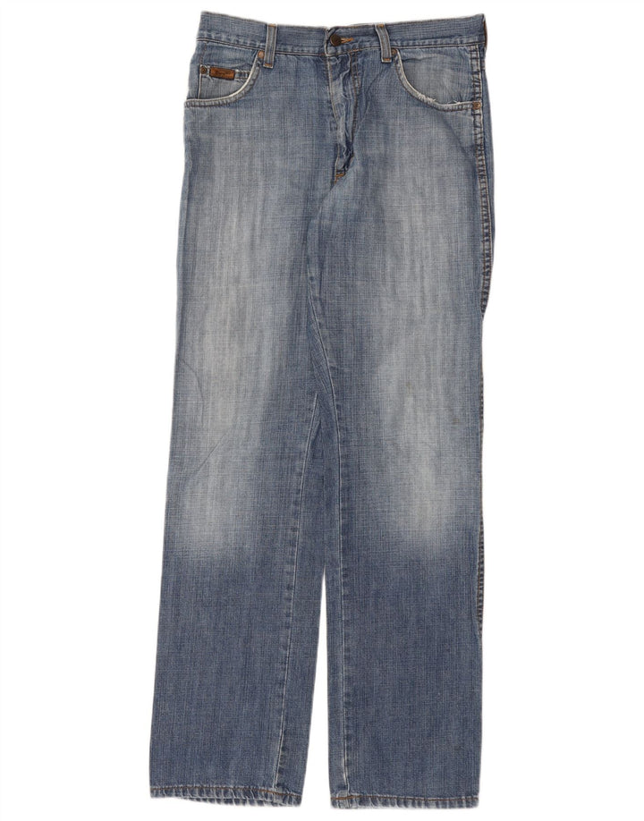 Wrangler masculino regular fit jeans reto W32 L32 algodão azul