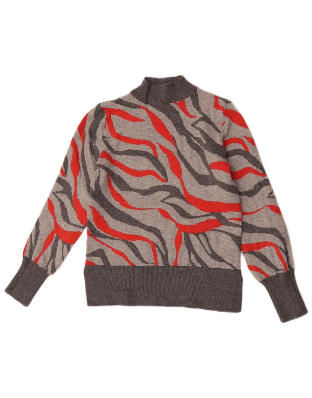 Suéter feminino Marks & Spencer com gola tartaruga Reino Unido 8 pequeno cinza