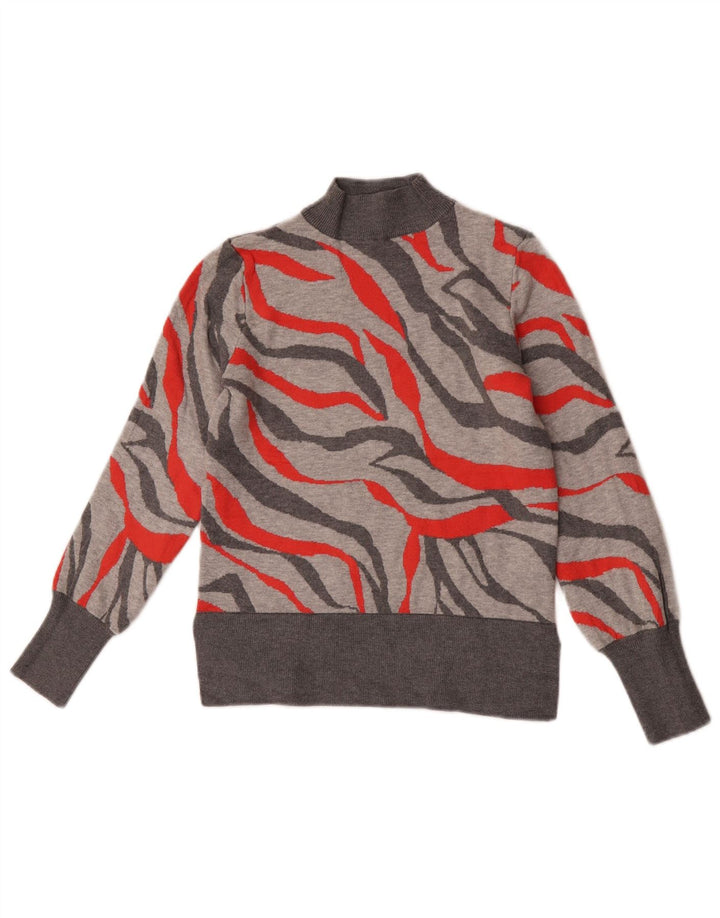 Suéter feminino Marks & Spencer com gola tartaruga Reino Unido 8 pequeno cinza