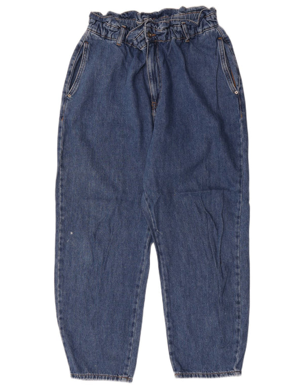 Zara Jeans Cônicos Femininos EU 42 Grande W32 L26 Azul Algodão