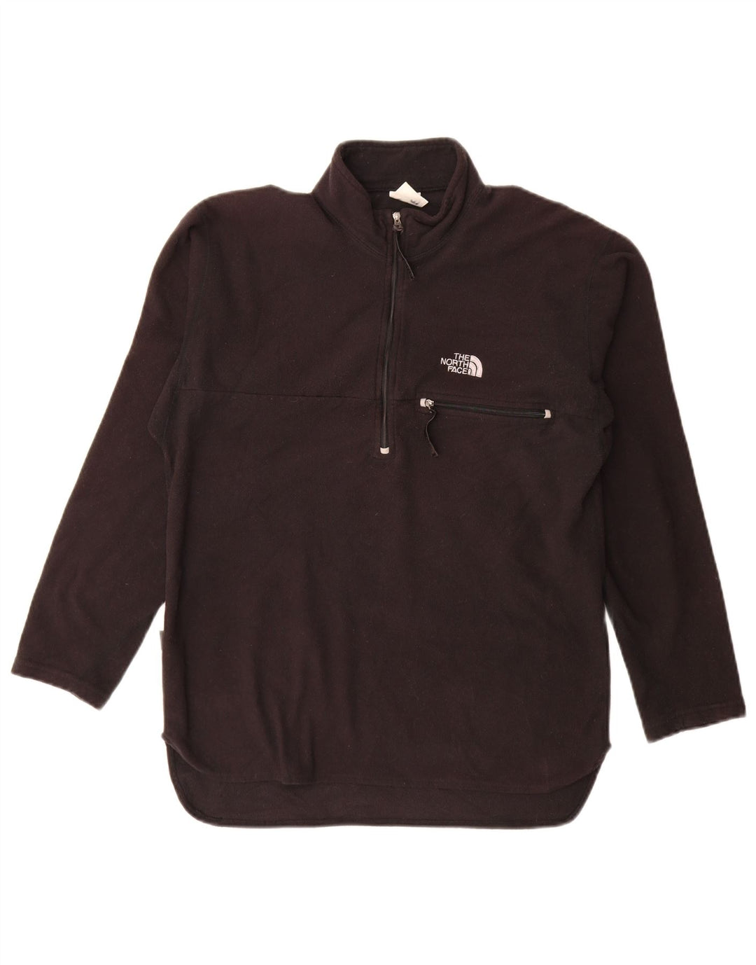 Suéter de lã feminino The North Face com zíper e gola UK 14 poliéster preto médio