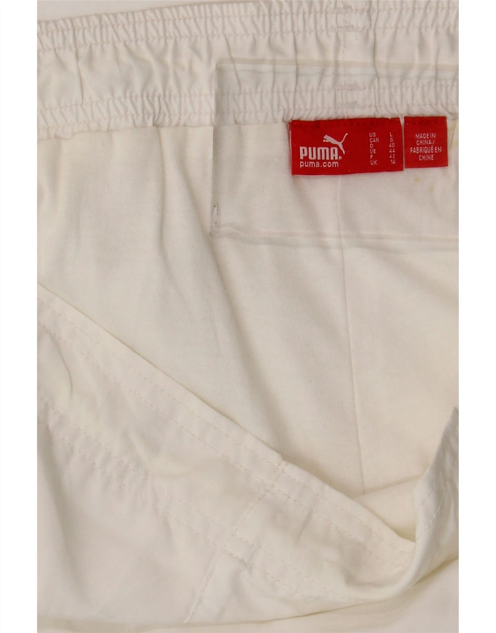 Calça de treino feminina Puma UK 14 grande branca