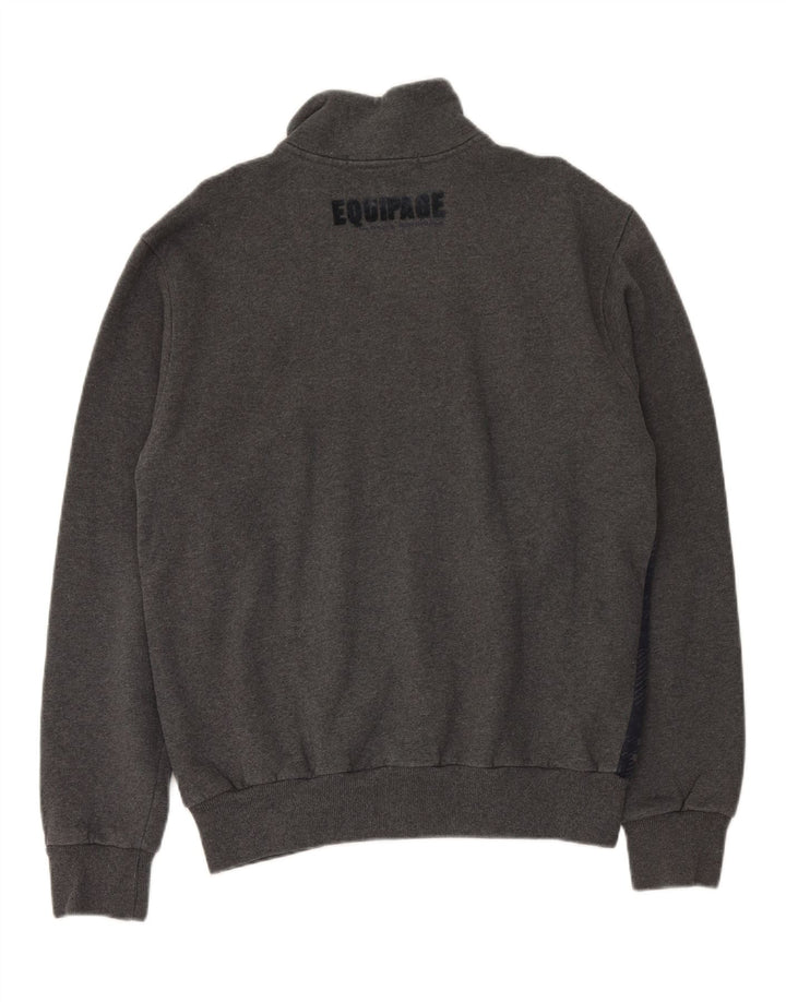 NORTH SAILS Moletom masculino com zíper e gola XL cinza xadrez algodão