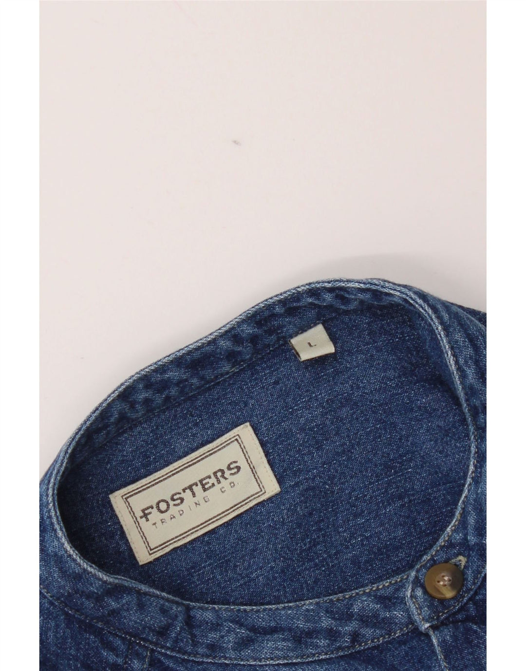 Camisa jeans masculina Fosters grande azul