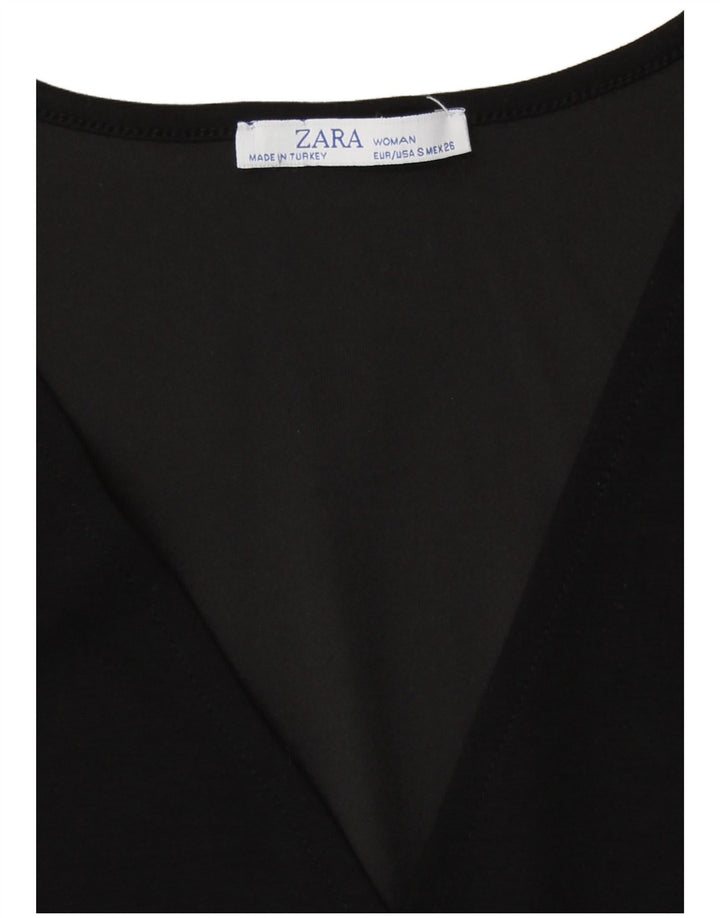 Vestido básico regular feminino Zara Reino Unido 10 pequeno preto