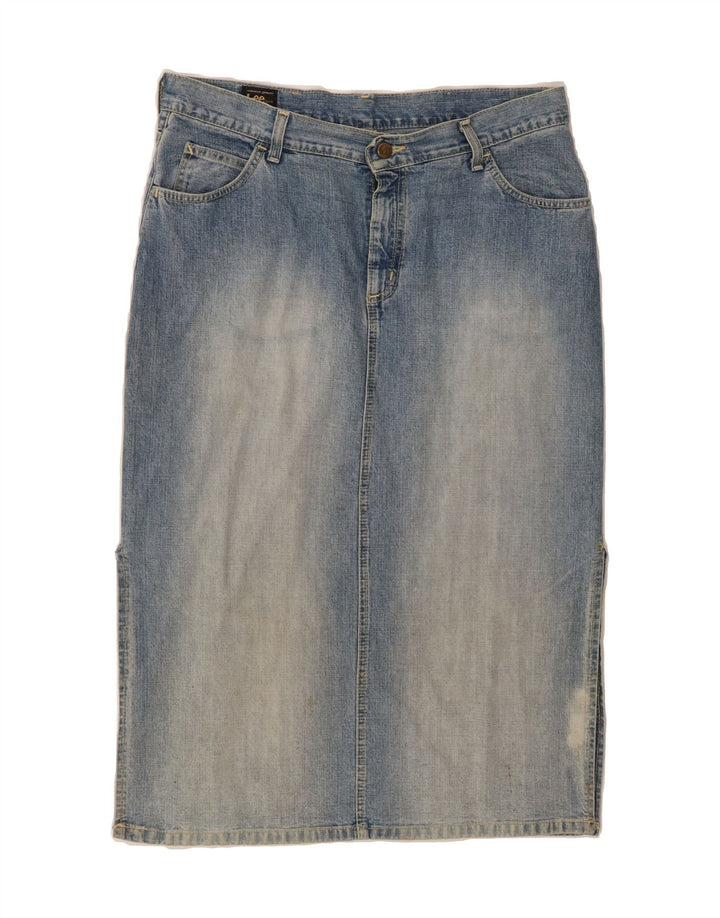 LEE Womens Denim Skirt XL W34 Blue Cotton Vintage Lee and Second-Hand Lee from Messina Hembry 
