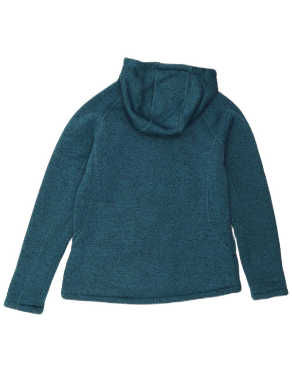 Suéter feminino com capuz e zíper Mountain Warehouse Reino Unido 14 grande azul manchado