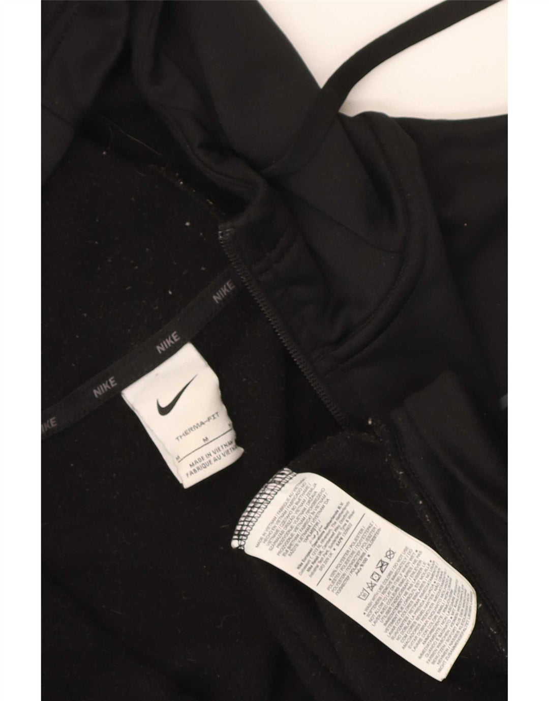 Suéter masculino Nike Therma-Fit Zip com capuz médio preto poliéster