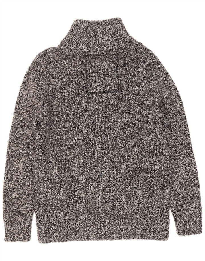 Suéter masculino Superdry com zíper e gola 2XL acrílico manchado cinza