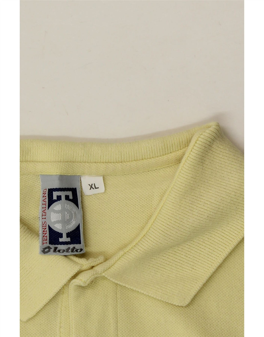 LOTTO Mens Polo Shirt XL Yellow Cotton Vintage Lotto and Second-Hand Lotto from Messina Hembry 