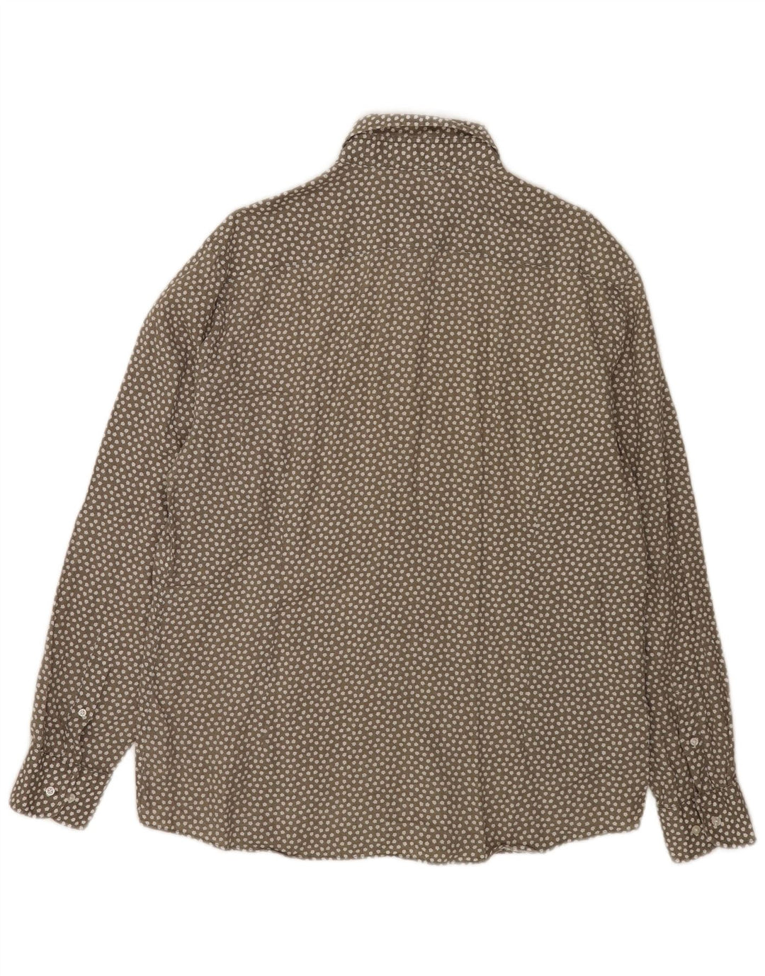 Camisa masculina Massimo Dutti XL cinza floral linho