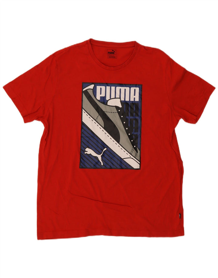 Puma Camiseta Masculina Graphic Top XL Algodão Vermelho
