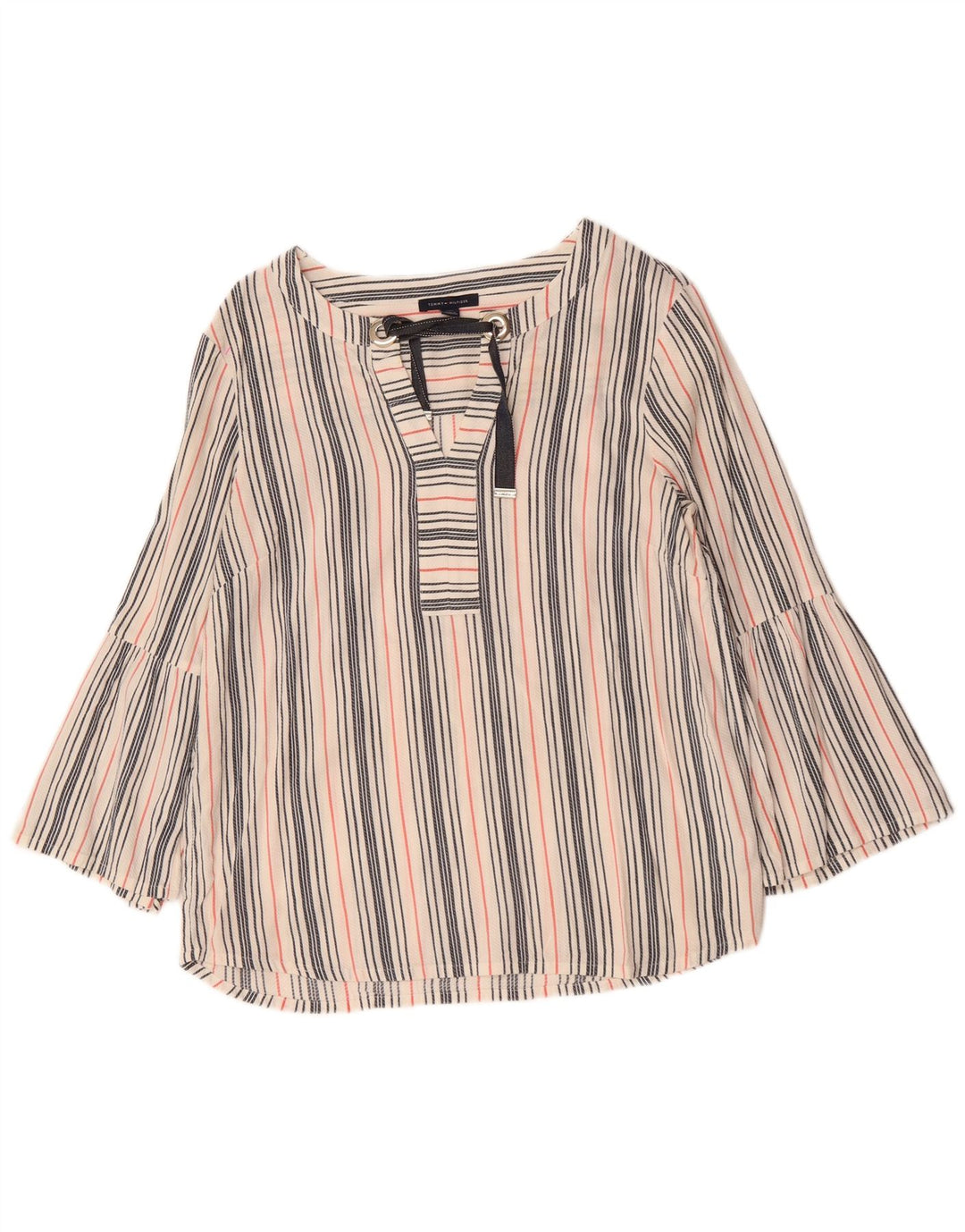 Blusa feminina TOMMY HILFIGER UK 16 listrada grande multicolorida