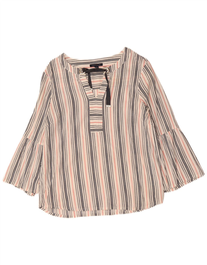 Blusa feminina TOMMY HILFIGER UK 16 listrada grande multicolorida