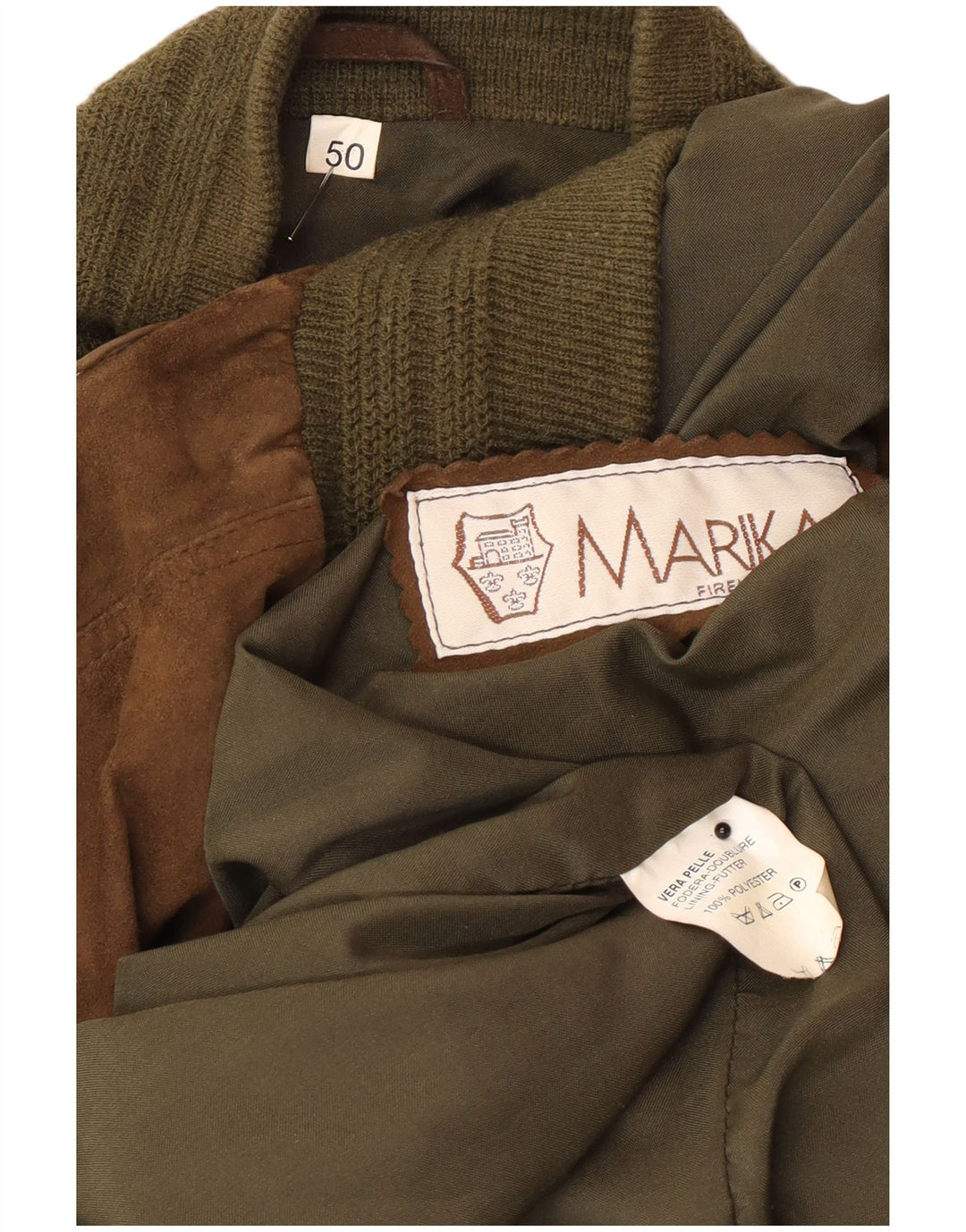 Jaqueta bomber masculina vintage de camurça IT 50 couro marrom grande