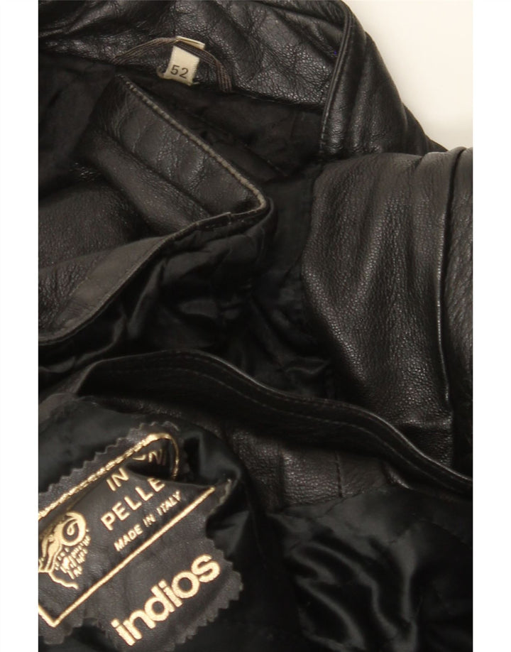 Jaqueta de couro masculina Indios IT 52 XL couro preto