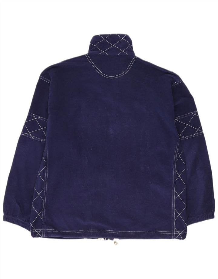 Diadora Mens Graphic Tracksuit Top Jaqueta Pequena Azul Poliéster