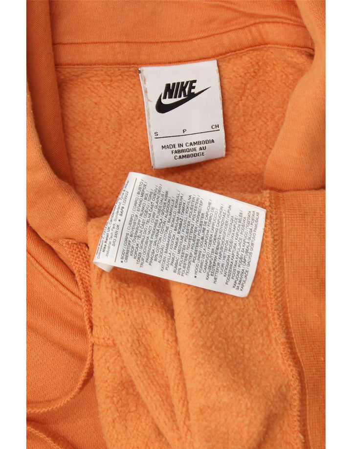 Nike Mens Hoodie Jumper Pequeno Algodão Laranja